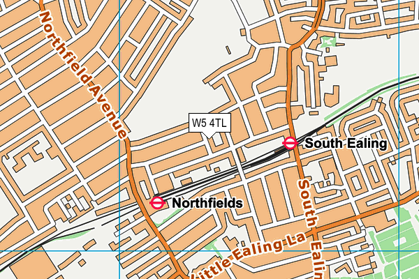 W5 4TL map - OS VectorMap District (Ordnance Survey)