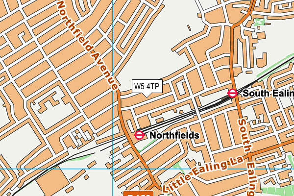 W5 4TP map - OS VectorMap District (Ordnance Survey)