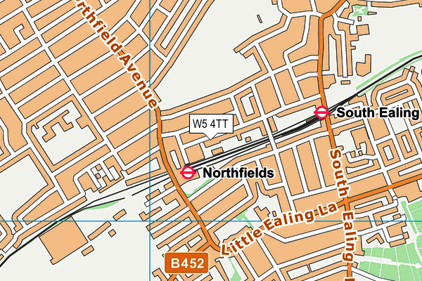 W5 4TT map - OS VectorMap District (Ordnance Survey)