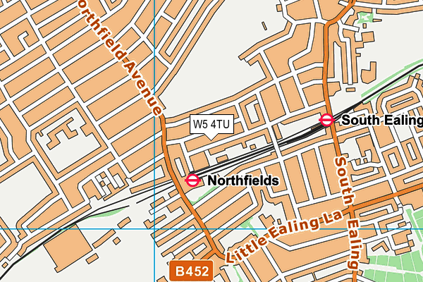 W5 4TU map - OS VectorMap District (Ordnance Survey)