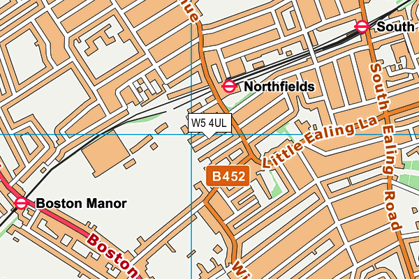 W5 4UL map - OS VectorMap District (Ordnance Survey)