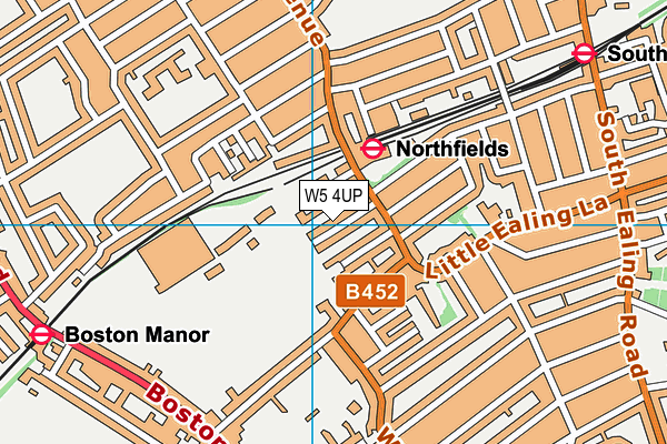 W5 4UP map - OS VectorMap District (Ordnance Survey)