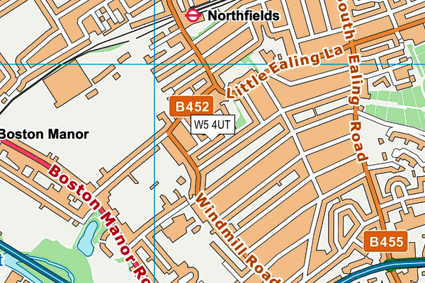 W5 4UT map - OS VectorMap District (Ordnance Survey)
