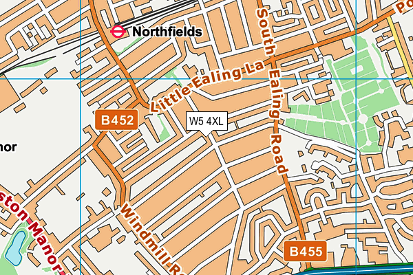 W5 4XL map - OS VectorMap District (Ordnance Survey)