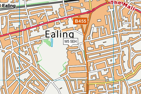 W5 5EH map - OS VectorMap District (Ordnance Survey)