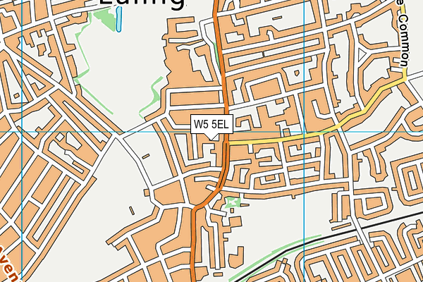W5 5EL map - OS VectorMap District (Ordnance Survey)