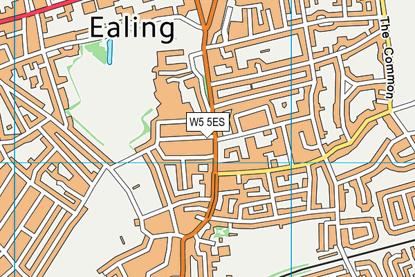 W5 5ES map - OS VectorMap District (Ordnance Survey)