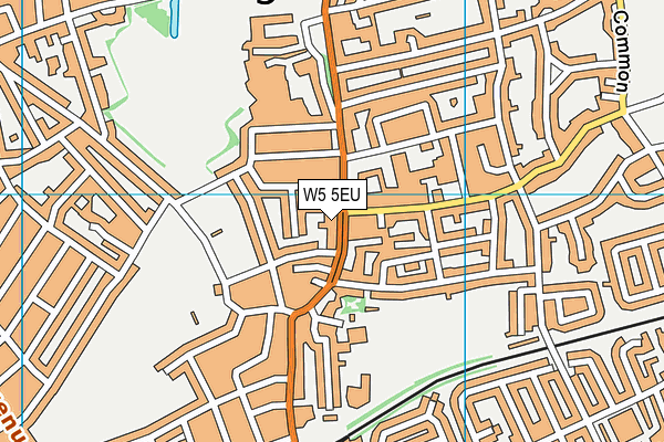W5 5EU map - OS VectorMap District (Ordnance Survey)
