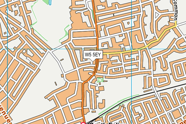 W5 5EY map - OS VectorMap District (Ordnance Survey)