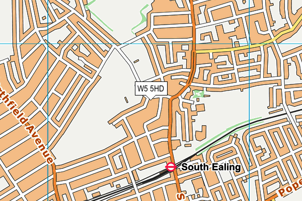 W5 5HD map - OS VectorMap District (Ordnance Survey)
