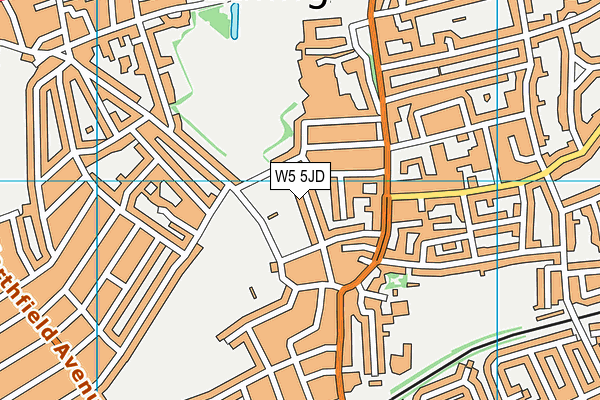 W5 5JD map - OS VectorMap District (Ordnance Survey)