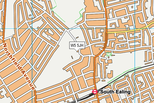 W5 5JH map - OS VectorMap District (Ordnance Survey)