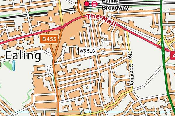 W5 5LG map - OS VectorMap District (Ordnance Survey)