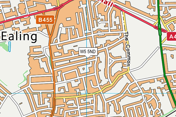 W5 5ND map - OS VectorMap District (Ordnance Survey)