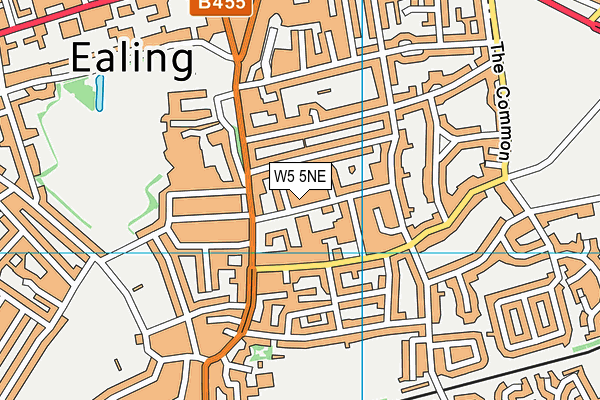 W5 5NE map - OS VectorMap District (Ordnance Survey)