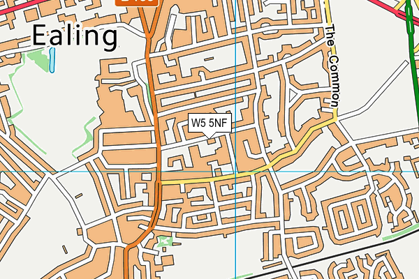 W5 5NF map - OS VectorMap District (Ordnance Survey)