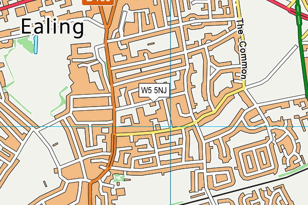 W5 5NJ map - OS VectorMap District (Ordnance Survey)