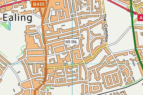 W5 5NL map - OS VectorMap District (Ordnance Survey)