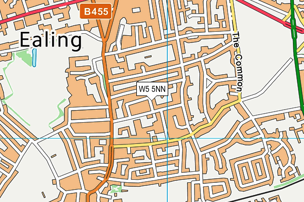 W5 5NN map - OS VectorMap District (Ordnance Survey)