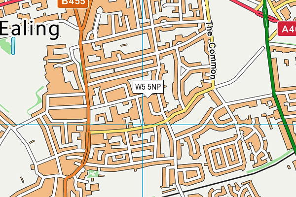 W5 5NP map - OS VectorMap District (Ordnance Survey)