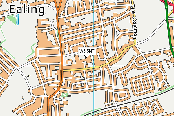 W5 5NT map - OS VectorMap District (Ordnance Survey)