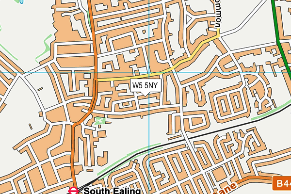 W5 5NY map - OS VectorMap District (Ordnance Survey)