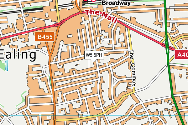 W5 5PH map - OS VectorMap District (Ordnance Survey)