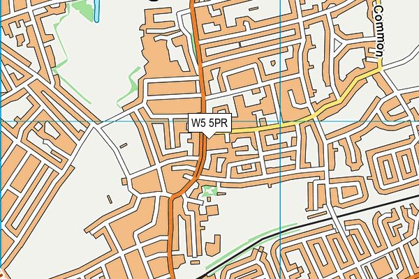 W5 5PR map - OS VectorMap District (Ordnance Survey)