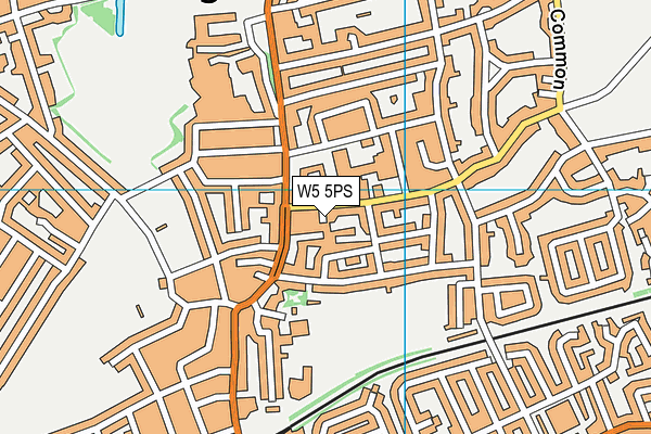 W5 5PS map - OS VectorMap District (Ordnance Survey)