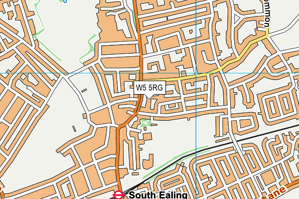 W5 5RG map - OS VectorMap District (Ordnance Survey)