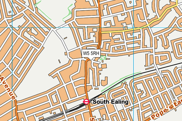 W5 5RH map - OS VectorMap District (Ordnance Survey)