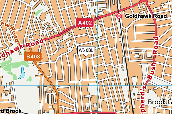 W6 0BL map - OS VectorMap District (Ordnance Survey)