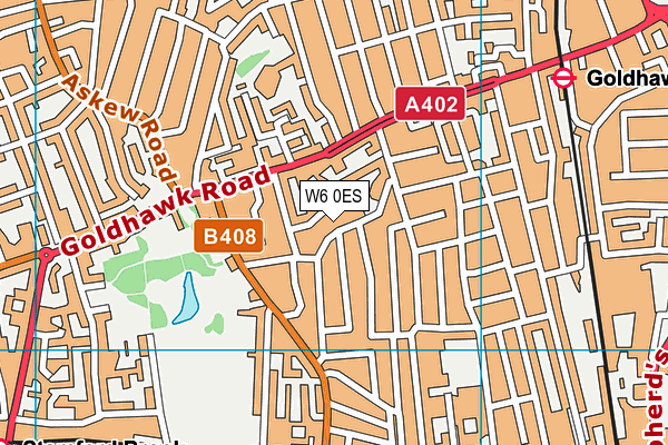 W6 0ES map - OS VectorMap District (Ordnance Survey)