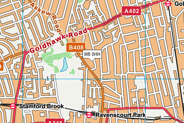 W6 0HH map - OS VectorMap District (Ordnance Survey)