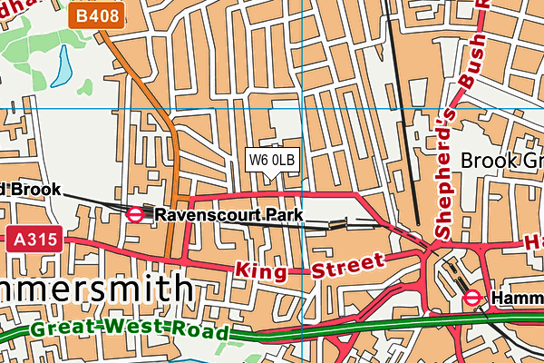 Earl's Court Free School Primary map (W6 0LB) - OS VectorMap District (Ordnance Survey)