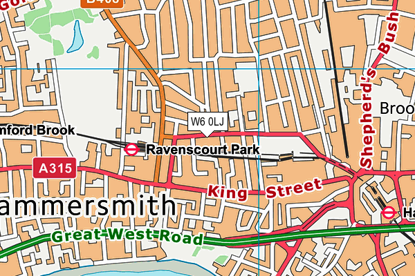 W6 0LJ map - OS VectorMap District (Ordnance Survey)