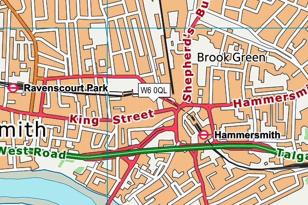 W6 0QL map - OS VectorMap District (Ordnance Survey)