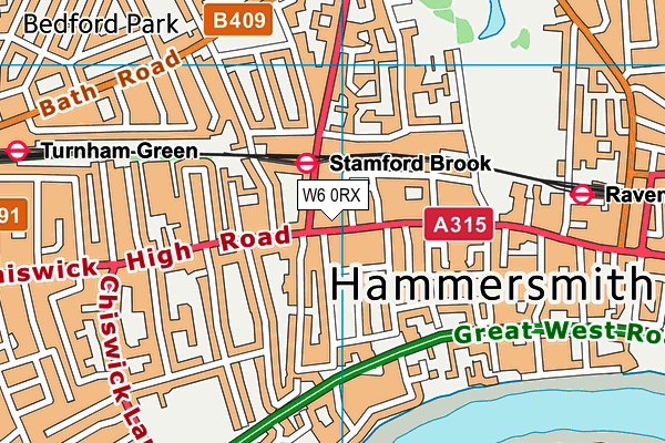 W6 0RX map - OS VectorMap District (Ordnance Survey)