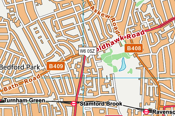 W6 0SZ map - OS VectorMap District (Ordnance Survey)
