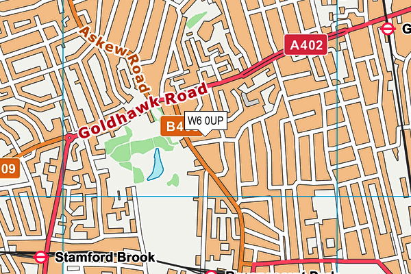 W6 0UP map - OS VectorMap District (Ordnance Survey)