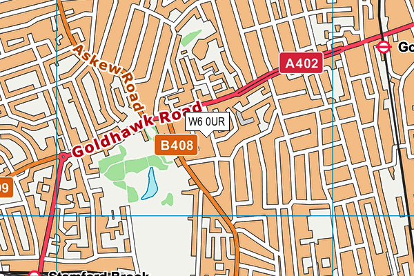 W6 0UR map - OS VectorMap District (Ordnance Survey)