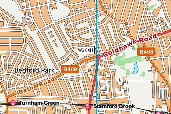 W6 0XH map - OS VectorMap District (Ordnance Survey)