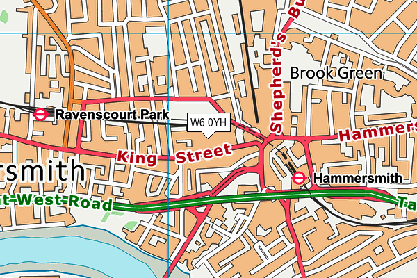 W6 0YH map - OS VectorMap District (Ordnance Survey)