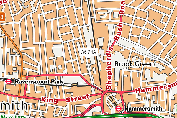 Fitness First (Hammersmith) map (W6 7HA) - OS VectorMap District (Ordnance Survey)