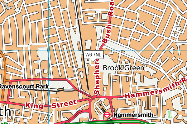 Puregym (London Hammersmith Palais) map (W6 7NL) - OS VectorMap District (Ordnance Survey)