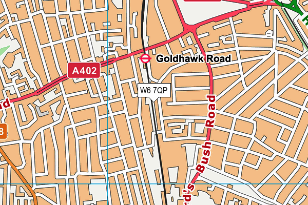 W6 7QP map - OS VectorMap District (Ordnance Survey)