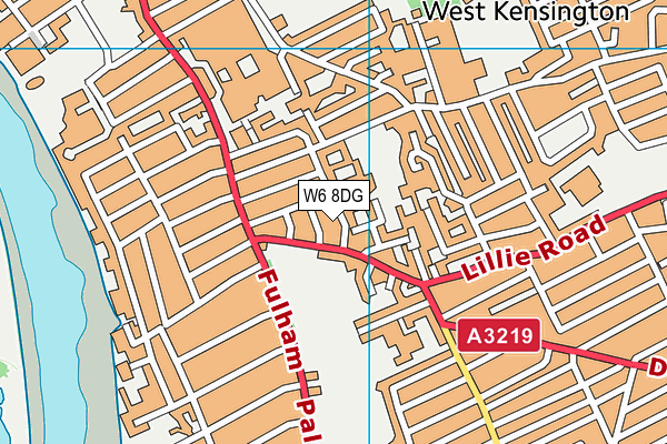 W6 8DG map - OS VectorMap District (Ordnance Survey)