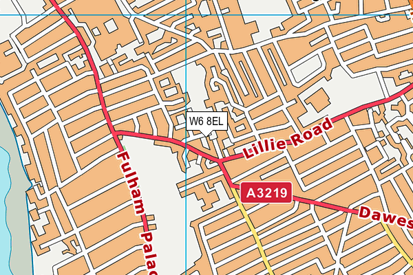 W6 8EL map - OS VectorMap District (Ordnance Survey)