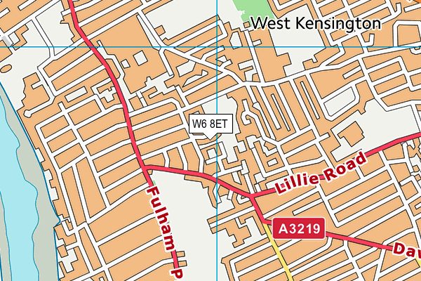 W6 8ET map - OS VectorMap District (Ordnance Survey)