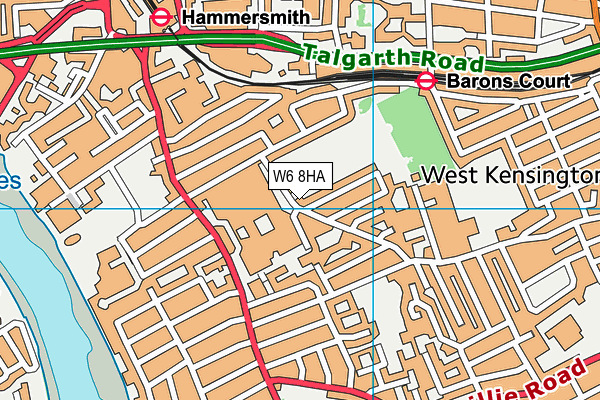 W6 8HA map - OS VectorMap District (Ordnance Survey)